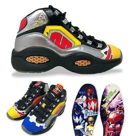 Reebok Power Rangers Question Mid Megazord Men's Basketball Shoes GY0590 Iverson - Picture 14 of 15